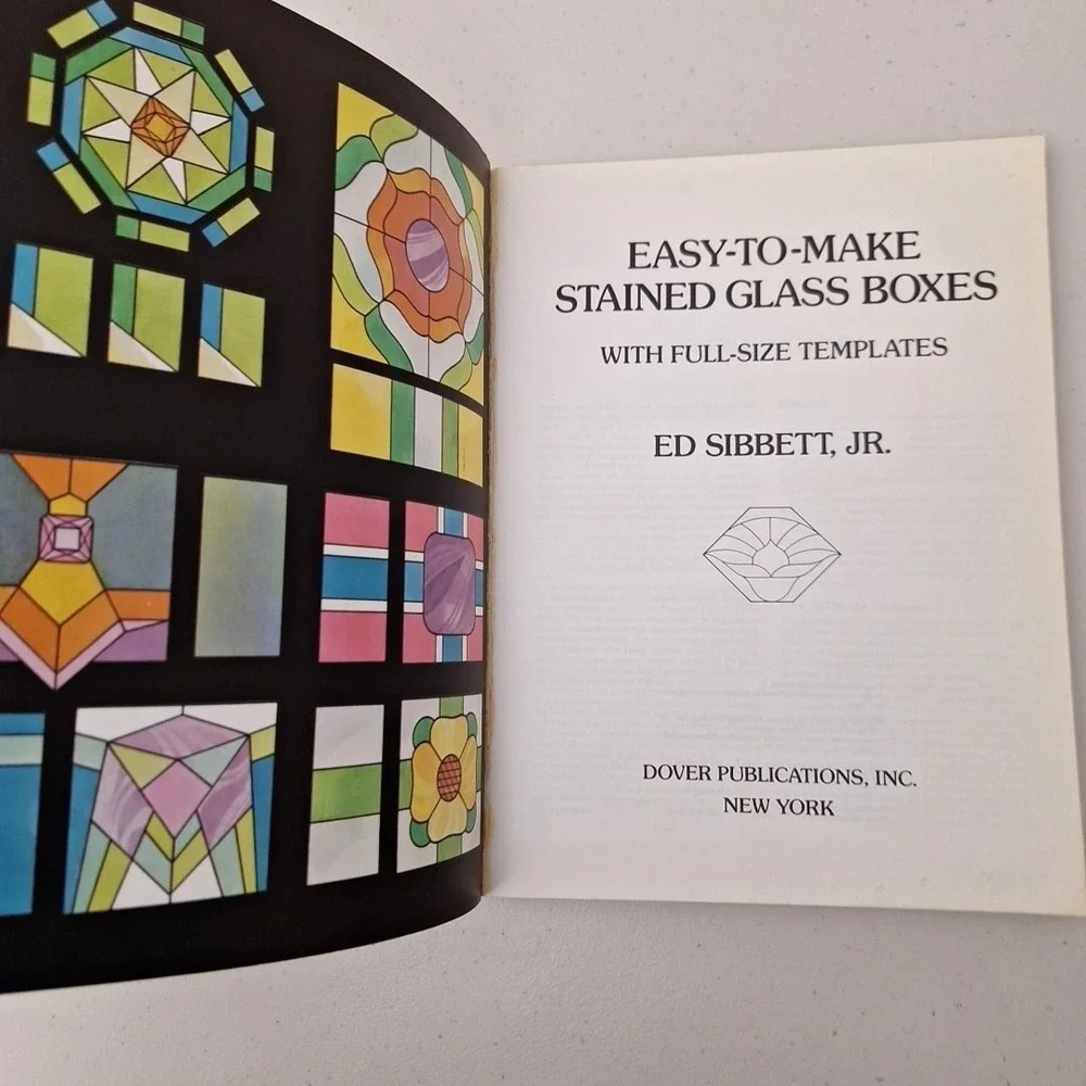 EASY TO MAKE STAINED GLASS BOXES By Ed Sibbett Vintage *Excellent Condition*